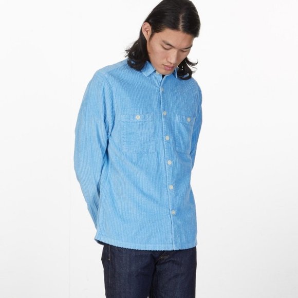 Wax London Other - WAX LONDON WHITING OVERSHIRT JUMBO CORD SKY BLUE